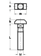 Hammerschrauben DIN 186 mit Vierkant Ausführung B